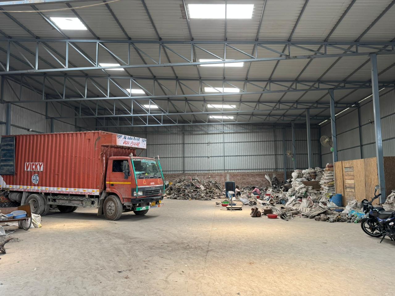 Covered sorting bay
