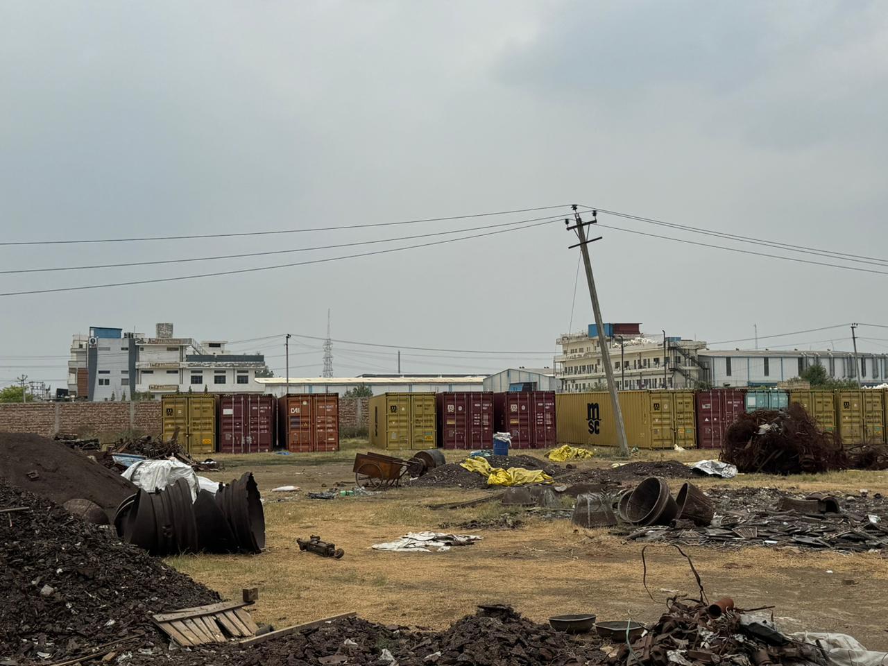 Open yard and container area